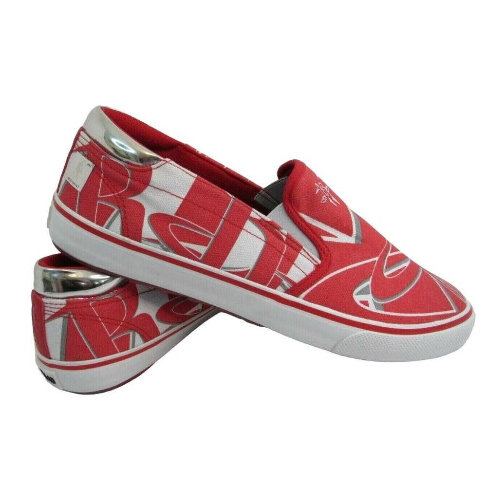 NBA Lab Houston Rockets Slip On Canvas Shoes Sneakers Men's Size 11
